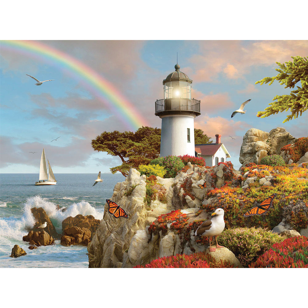 Sailing By The Lighthouse 500 Piece Jigsaw Puzzle Brand New Toys & Games 