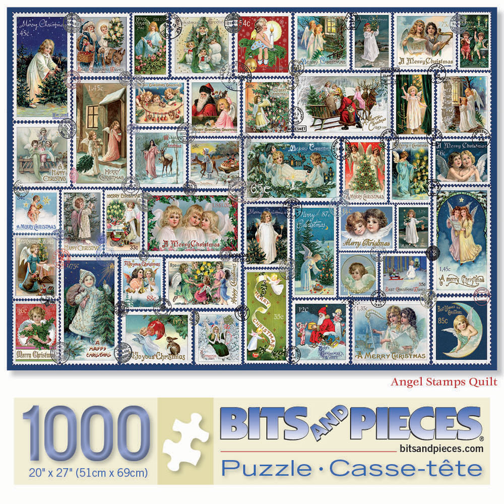 Angel Stamps Quilt 1000 Piece Jigsaw Puzzle