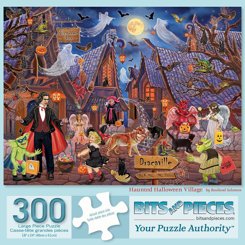 Haunted Halloween Village 300 Large Piece Jigsaw Puzzle