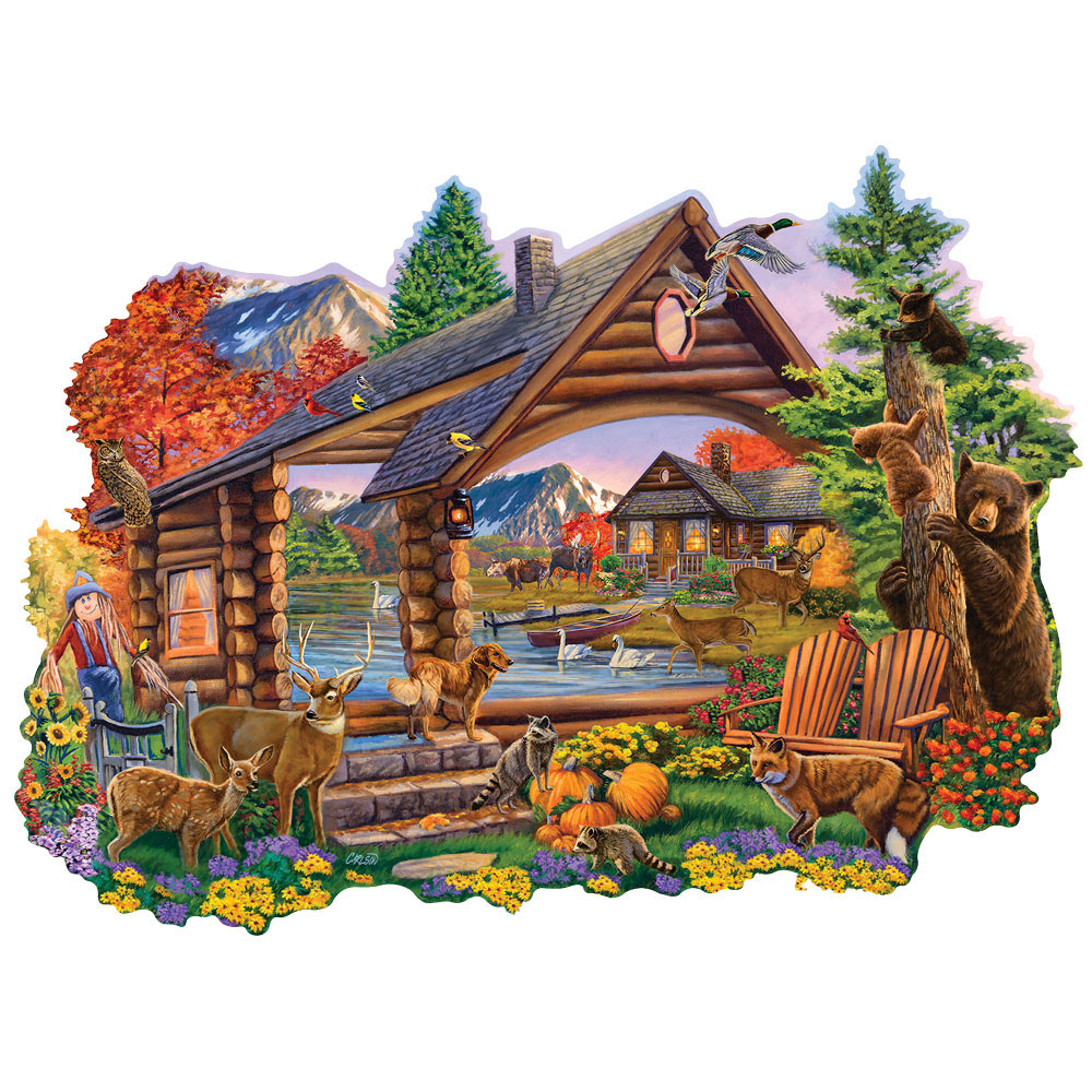 Autumn Retreat 750 Piece Shaped Jigsaw Puzzle | Bits and Pieces