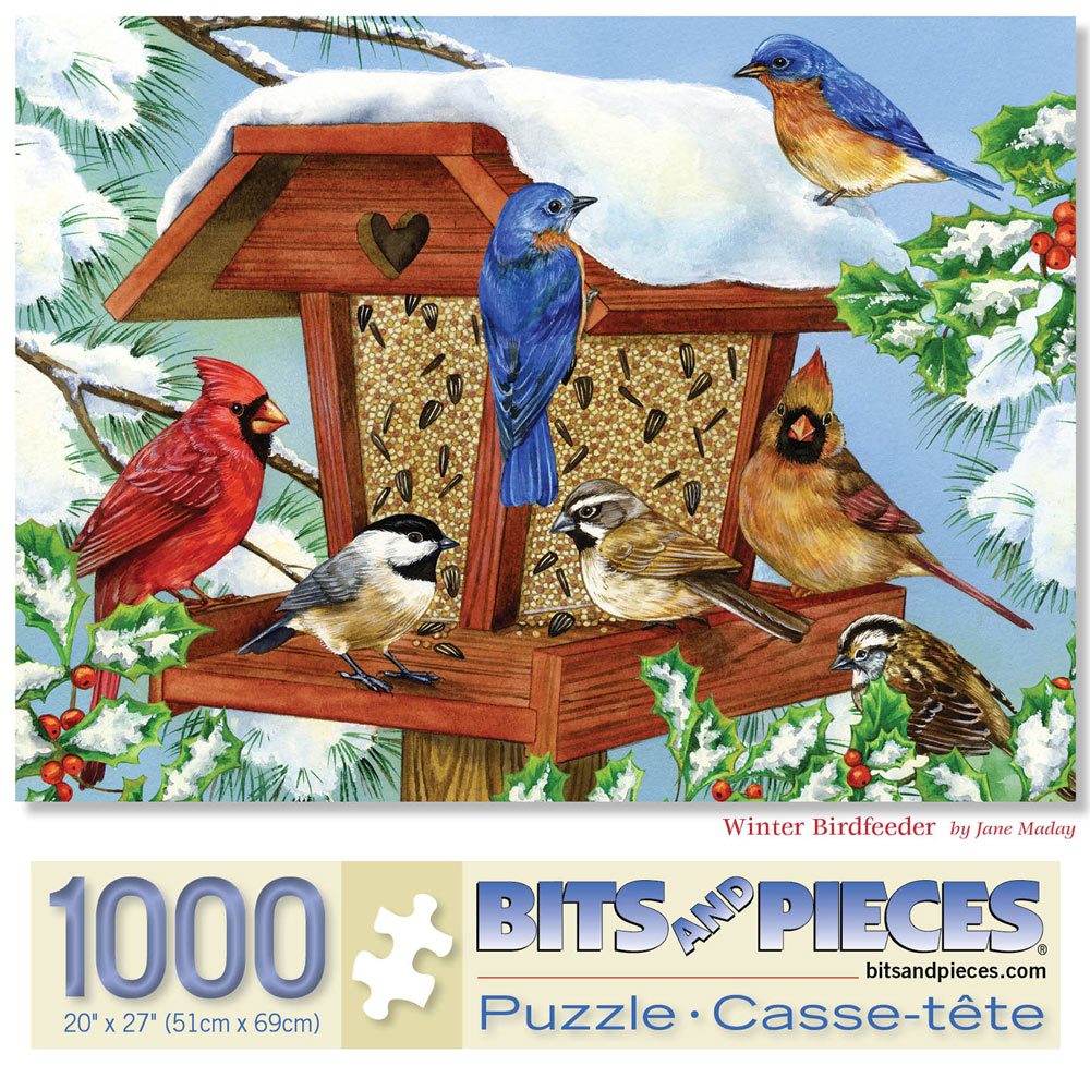 Winter Birdfeeder 1000 Piece Jigsaw Puzzle
