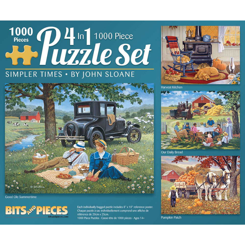 Simpler Times 1000 Piece 4-in-1 John Sloane Multi-pack Set