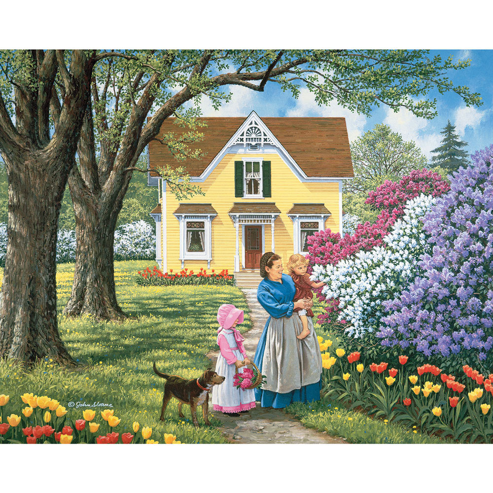 Flowers Planted in Shoes Jigsaw Puzzle Flower 500 Pieces 11" X 14" Piece 500 NEW 