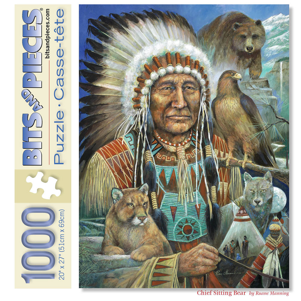 Chief Sitting Bear 1000 Piece Jigsaw Puzzle