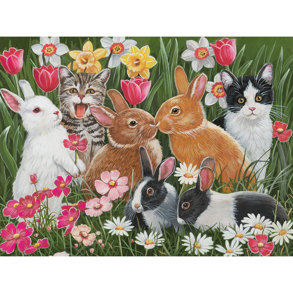 Easter Theme Bunny Hollow Shaped 1000 Piece Jigsaw Puzzle by SunsOut