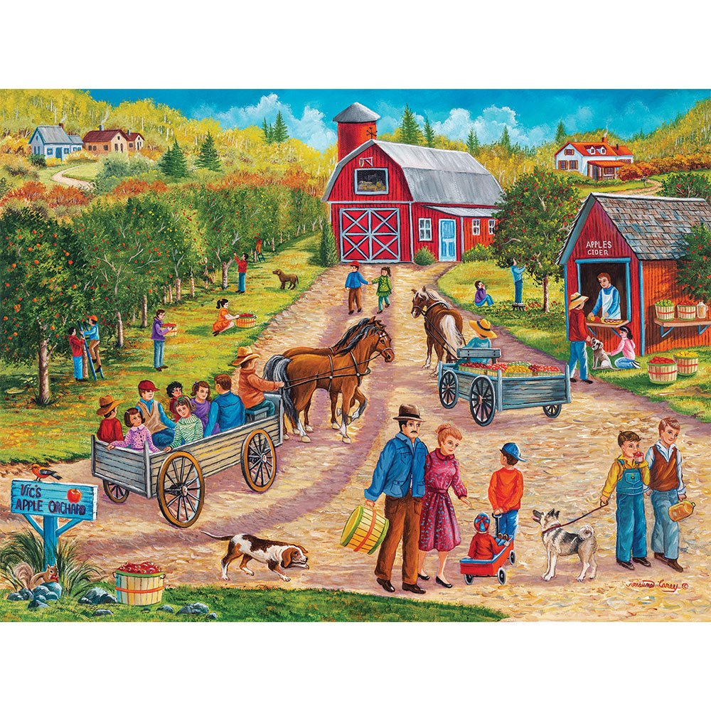 House of Puzzles Orchard Farm 1000 Piece Jigsaw Puzzle Toys 