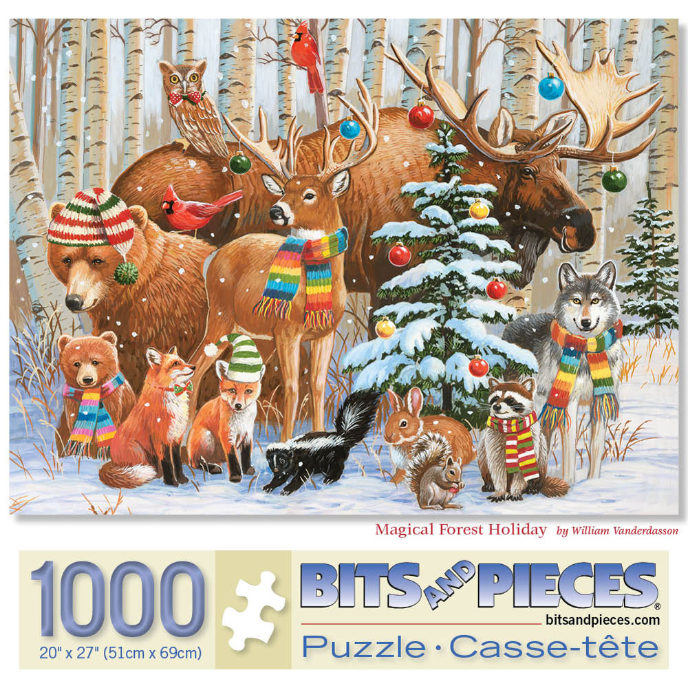 Magical Forest Holiday 1000 Piece Jigsaw Puzzle