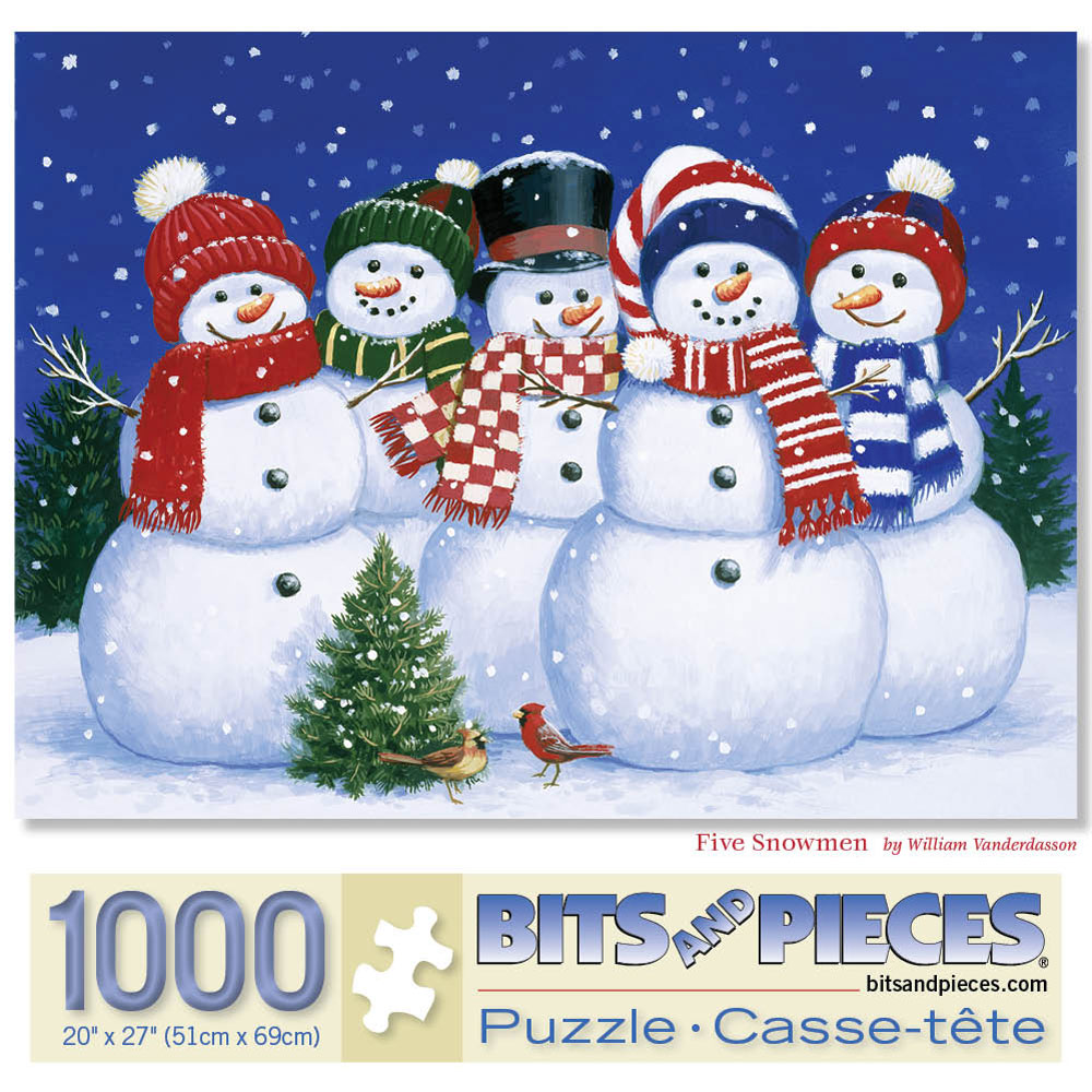 Jigsaw Puzzle Winterscape Seasonal Christmas Snowman Contest 1000 pieces NEW 
