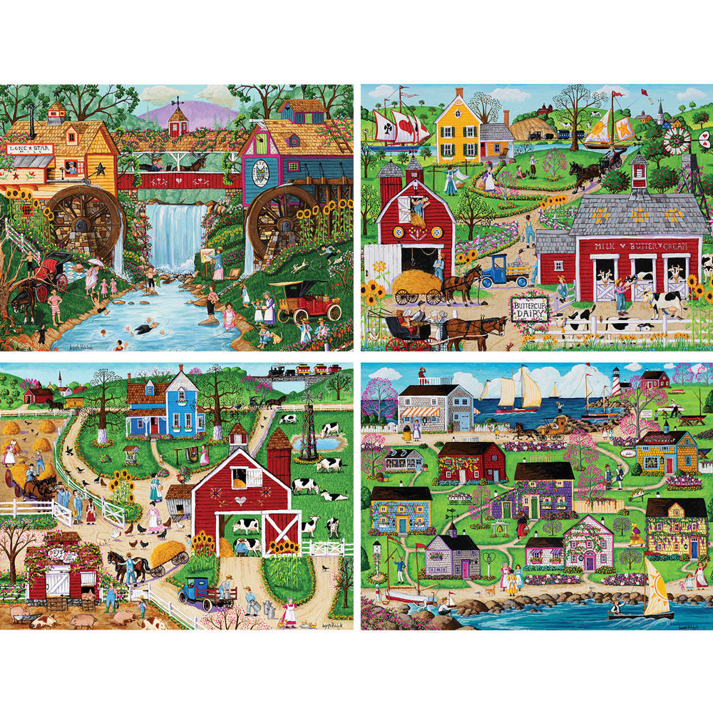 Bits and Pieces Set of 2-500 Piece Puzzles-Sweets Cakes by Joseph Burgess