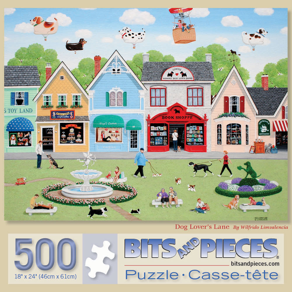 Dog Lover's Lane 500 Piece Jigsaw Puzzle