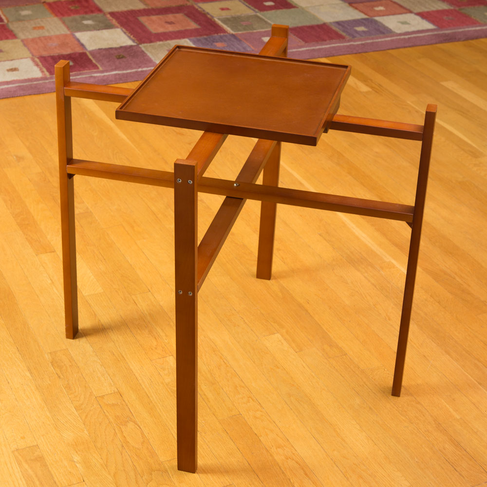 Folding Puzzle Table - Walnut Tone Jigsaw Table | Bits and Pieces