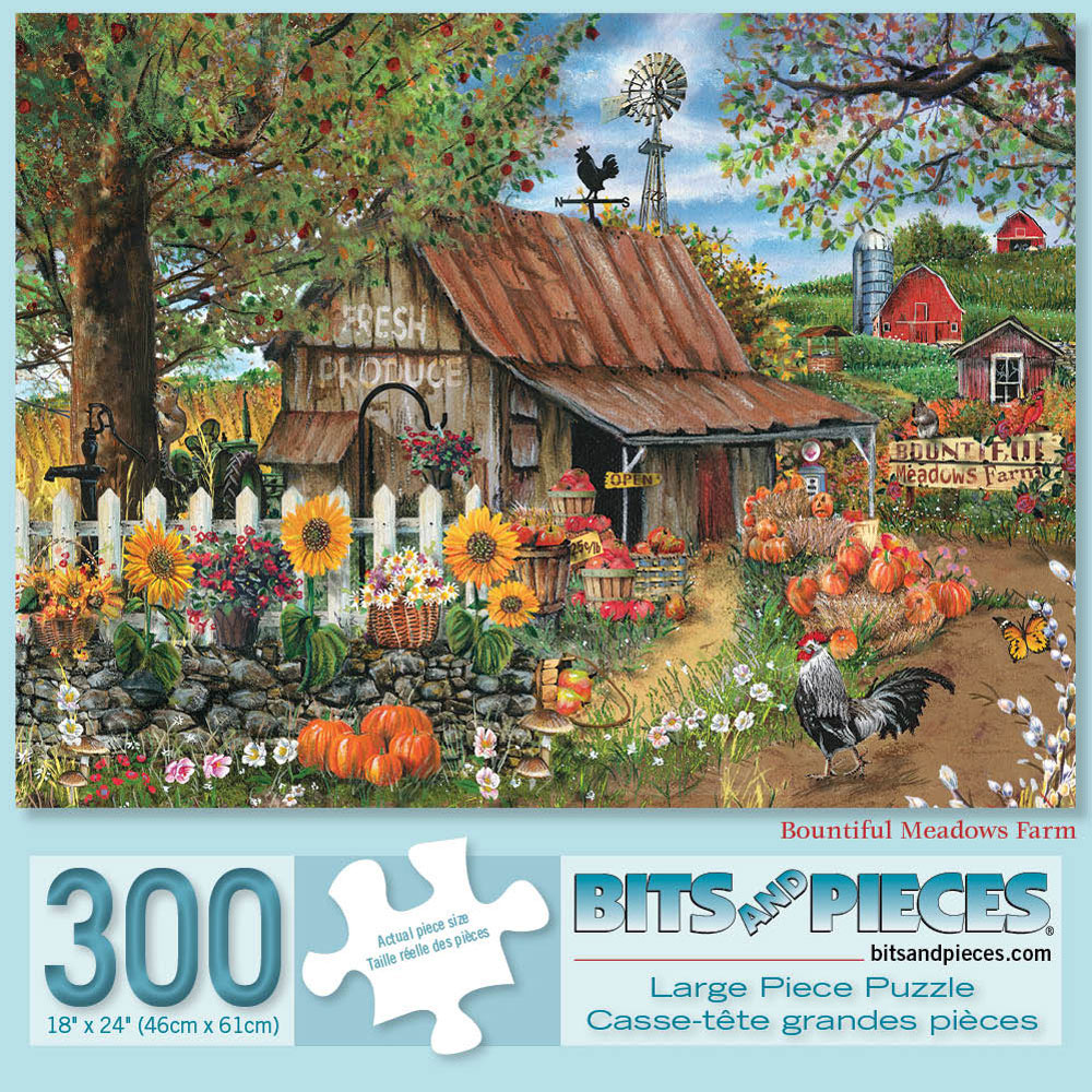 Bountiful Meadows Farm 300 Large Piece Jigsaw Puzzle