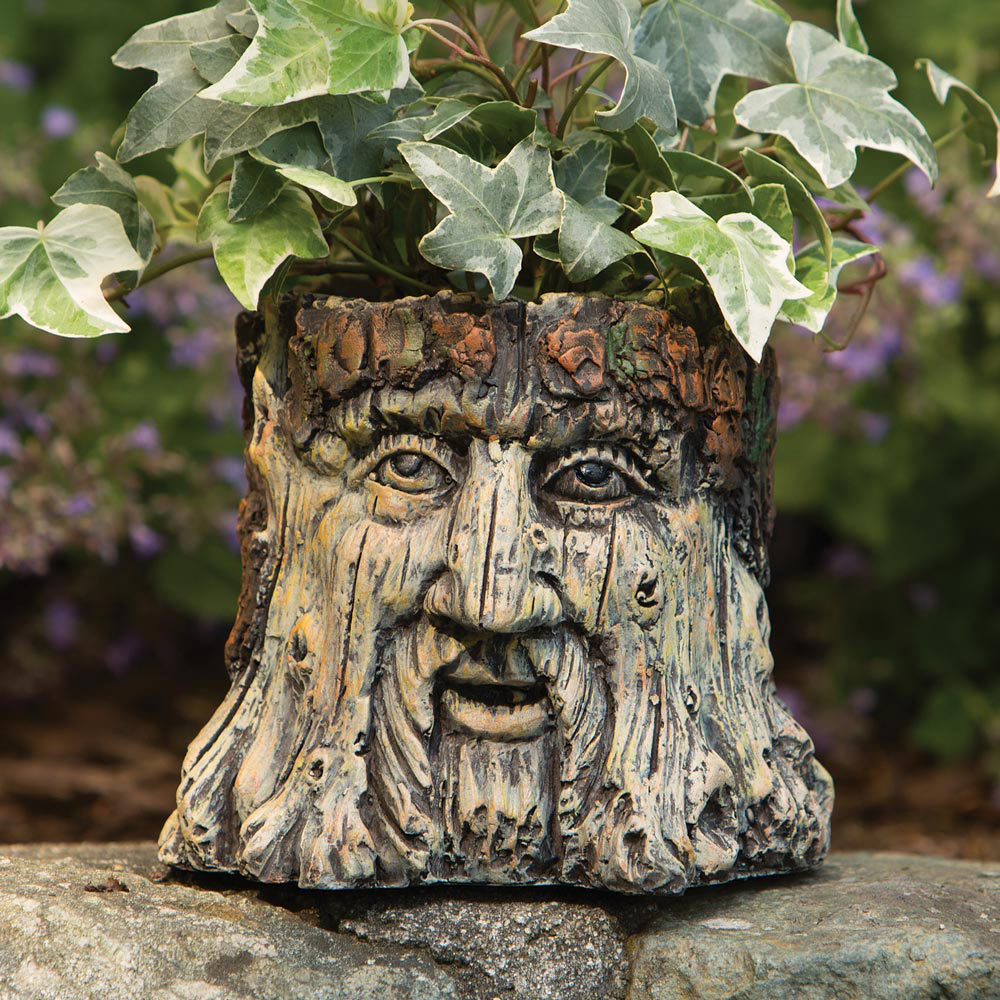 WIZARD PLANTER,Garden stone planter,mystical concrete ornaments,Flower pot NEW 