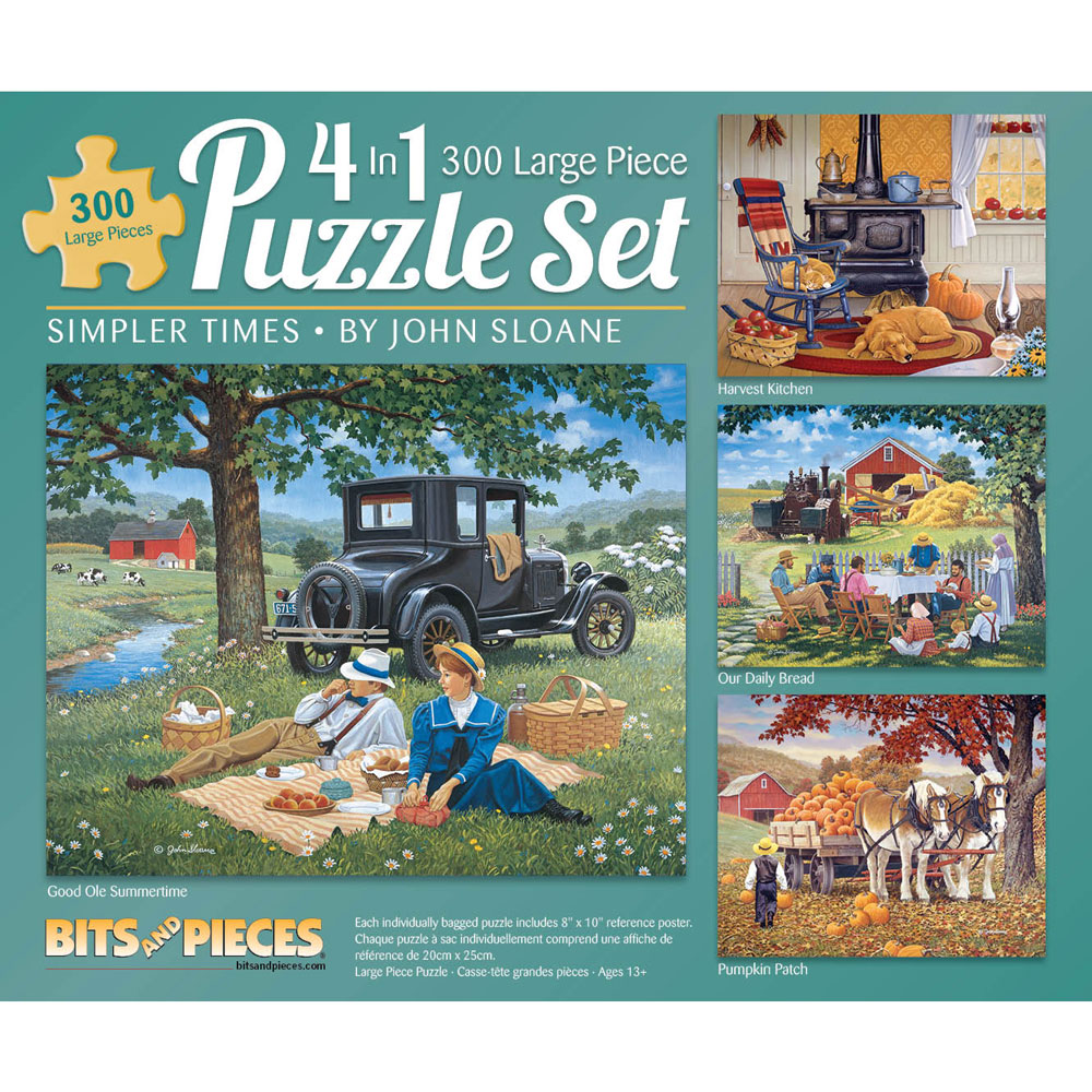 Bits and Pieces 4 in 1 Puzzle Set 'fun on The Farm' 300 Piece for sale online 