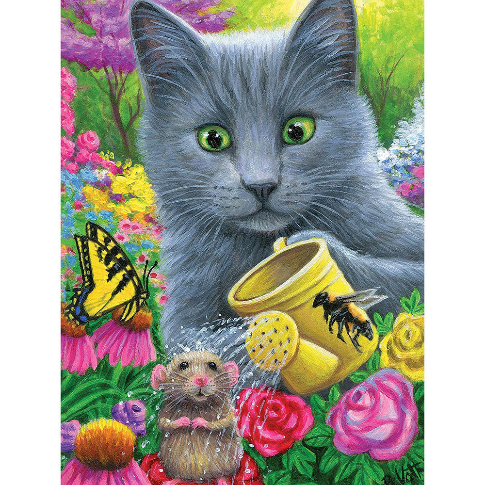 Chillin In Misty's Garden 300 Large Piece Jigsaw Puzzle
