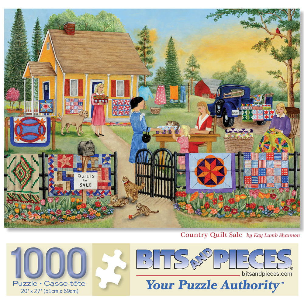 Country Quilt Sale 1000 Piece Jigsaw Puzzle