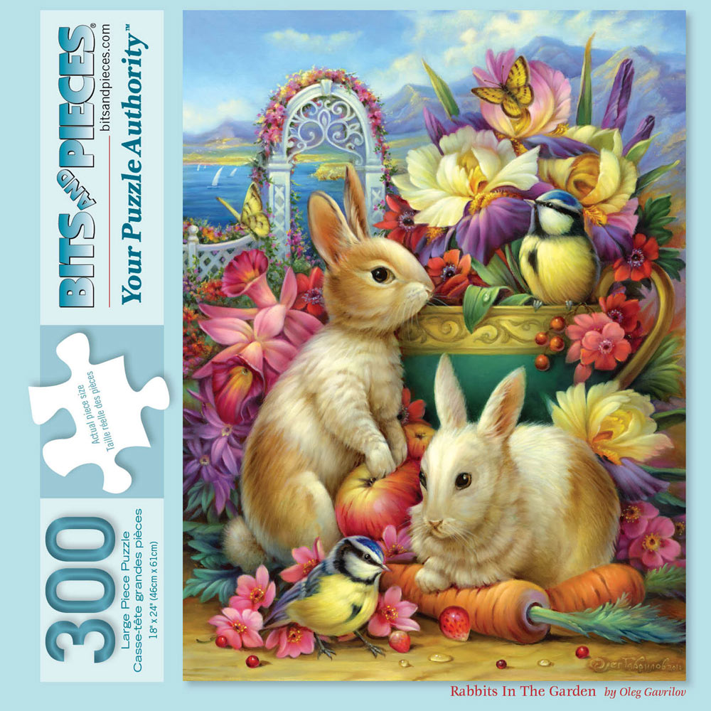 Rabbits In the Garden 300 Large Piece Jigsaw Puzzle