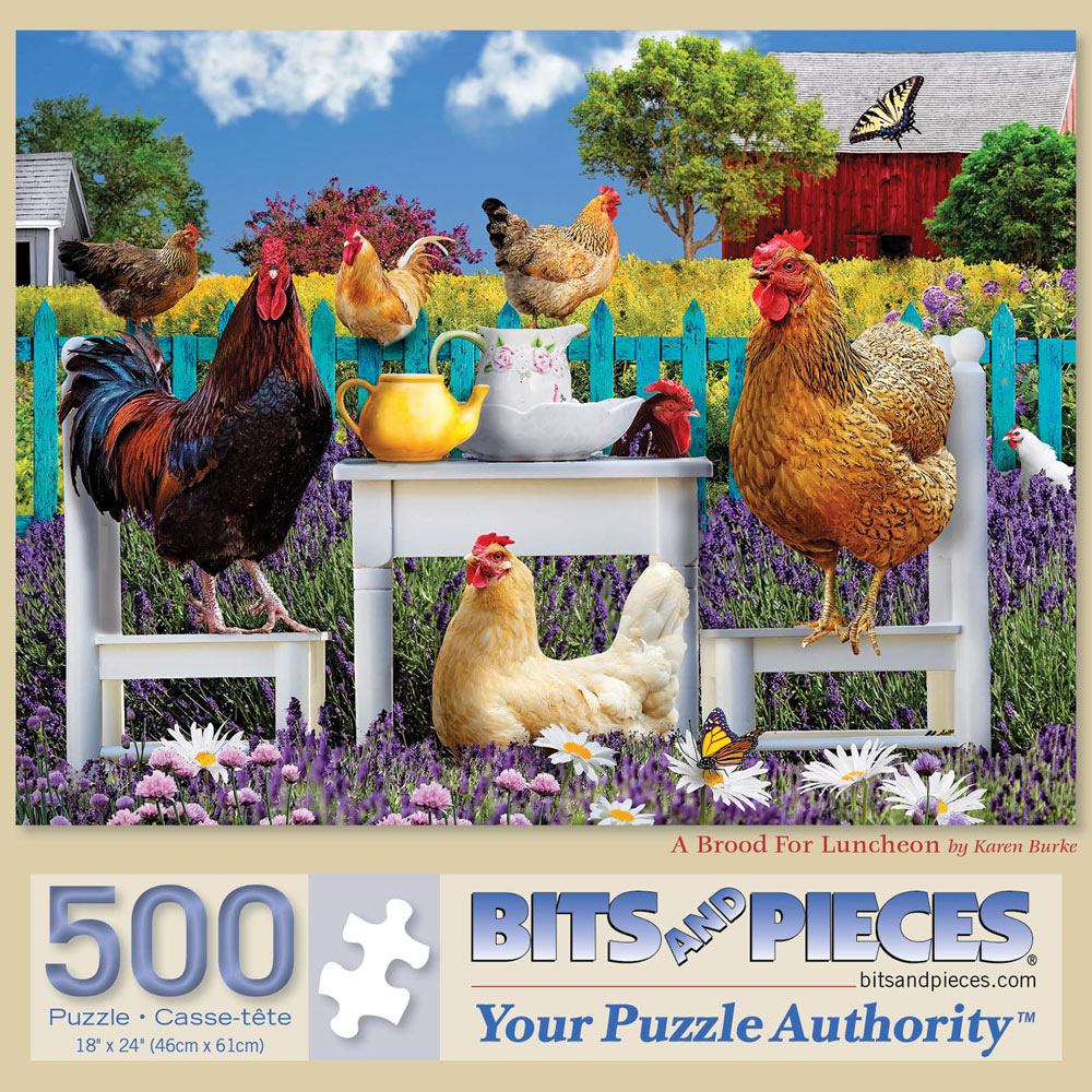 A Brood For Luncheon 500 Piece Jigsaw Puzzle