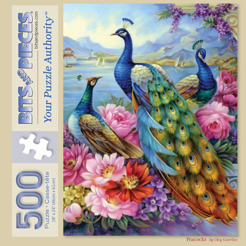 Peacocks 500 Piece Jigsaw Puzzle
