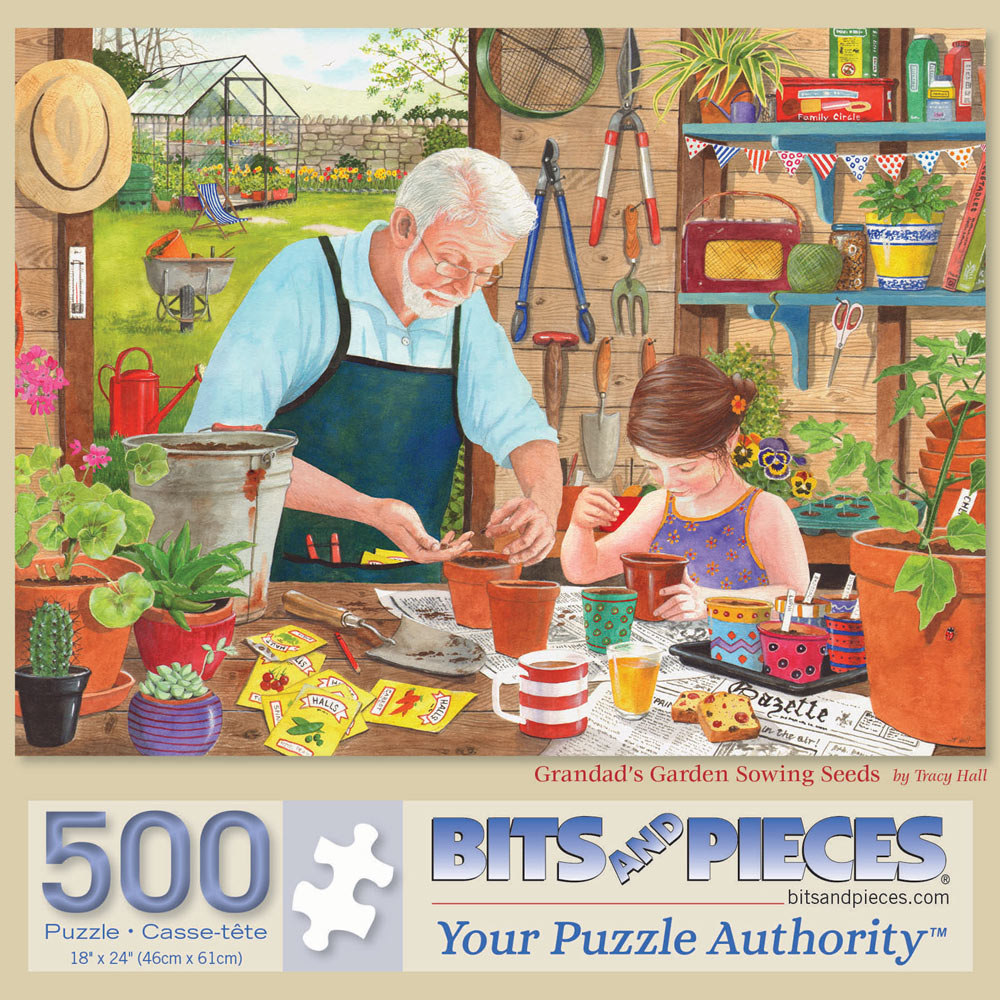Grandad's Garden Sowing Seeds 500 Piece Jigsaw Puzzle