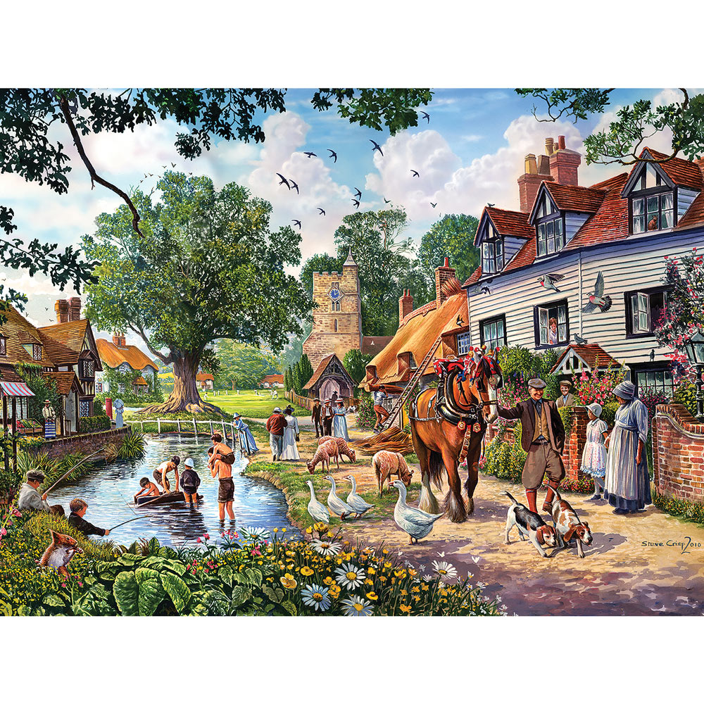 A Village In the Summer 300 Large Piece Jigsaw Puzzle