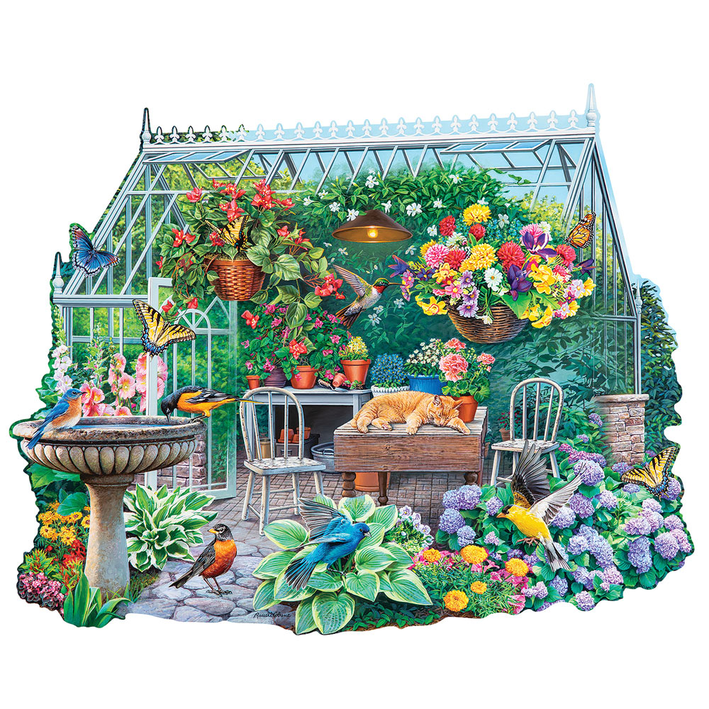 Spring Greenhouse 300 Large Piece Shaped Jigsaw Puzzle