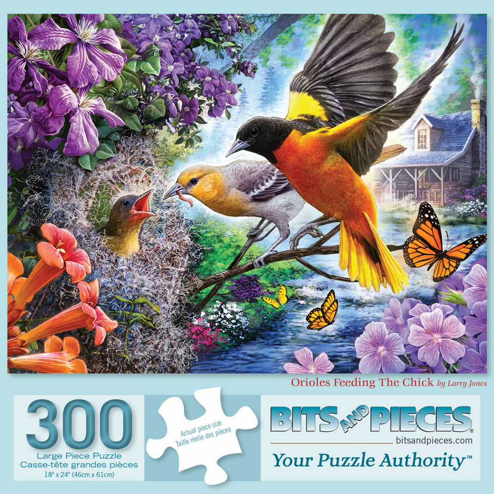 Orioles Feeding the Chick 300 Large Piece Jigsaw Puzzle