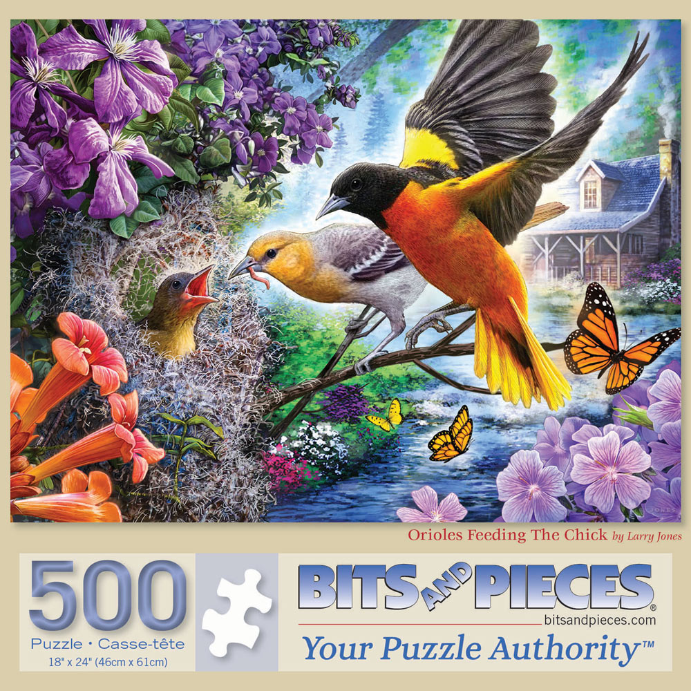 Orioles Feeding the Chick 500 Piece Jigsaw Puzzle