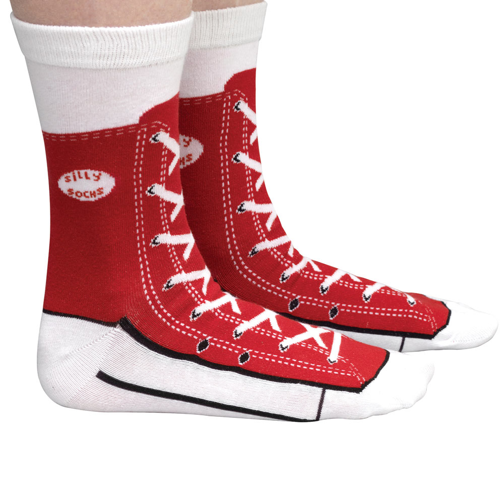 Buy Red Sneaker Socks | For adult shoe sizes 6 to 12
