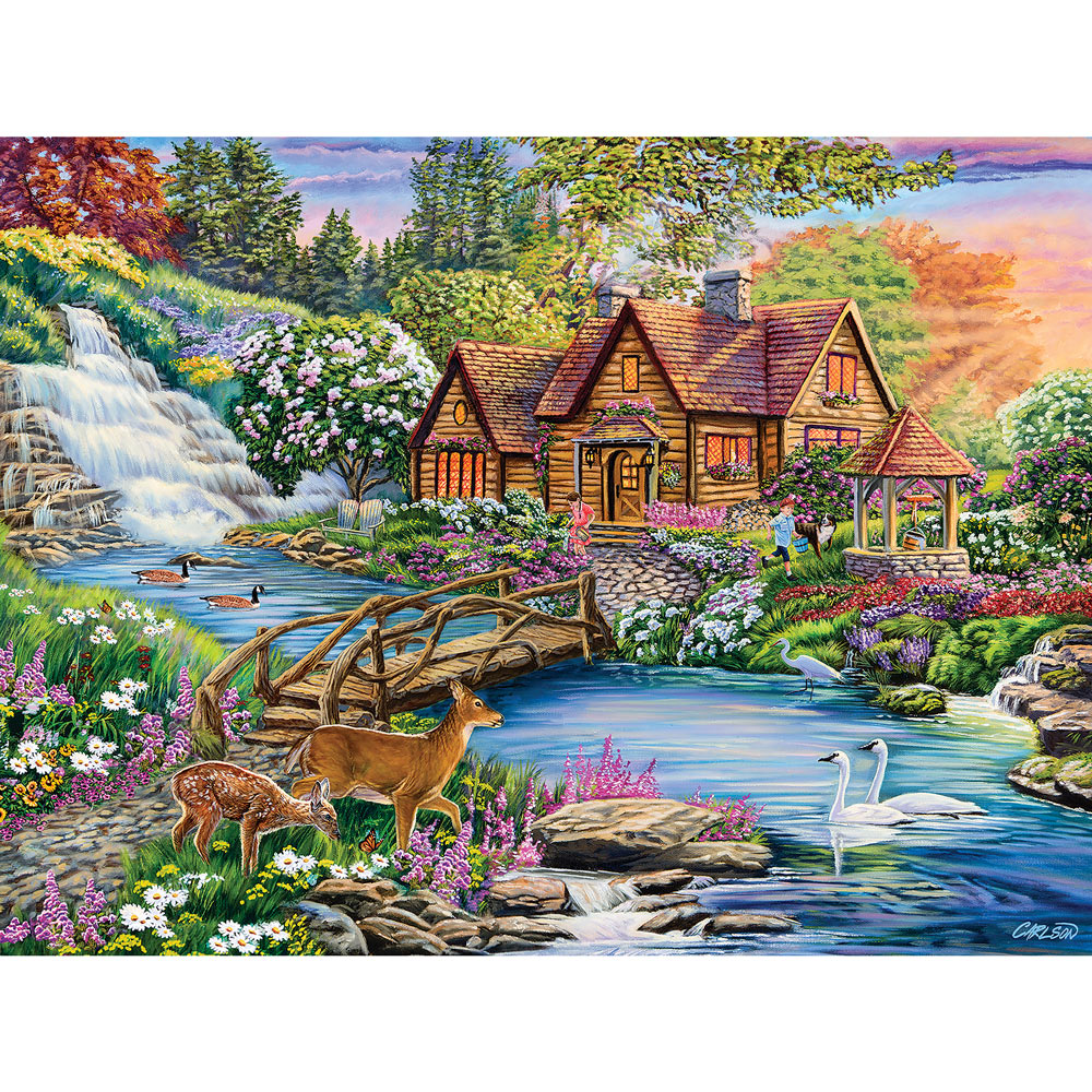 NIB Bits And Pieces Mother Nature 1000 Piece Glitter Magic Puzzle 