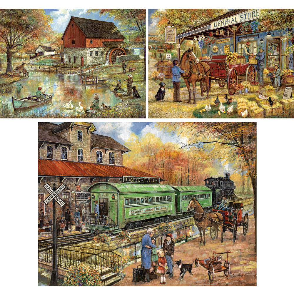 Preboxed Set of 3: Ruane Manning 1000 Piece Jigsaw Puzzles