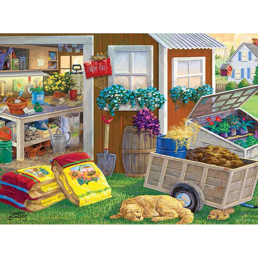 300 pc Jigsaw by Artist Joseph Burgess Fun with Grandpa Bits and Pieces 300 Piece Jigsaw Puzzle for Adults