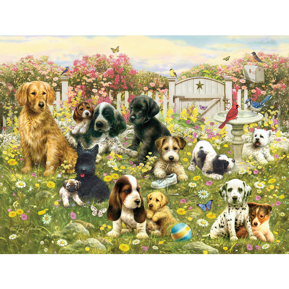 Garden Full Of Dogs 1000 Piece Jigsaw Puzzle