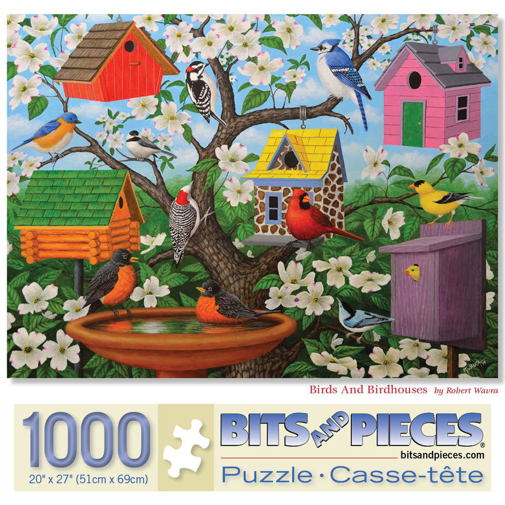 Birds and Birdhouses 1000 Piece Jigsaw Puzzle