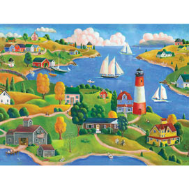 A Coastal Village 300 Large Piece jigsaw Puzzle