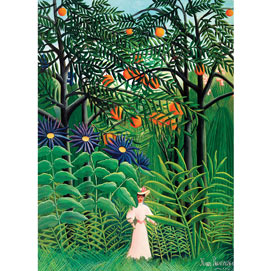 Woman Walking In An Exotic Forest 1000 Piece Jigsaw Puzzle