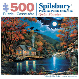 Cabin By The Lake 500 Piece Jigsaw Puzzle