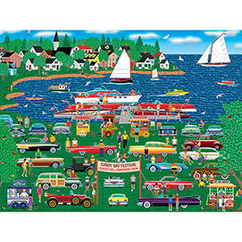 Classic Car Boat Show 300 Large Piece Jigsaw Puzzle