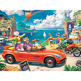 Cool Cats Beach 300 Large Piece Jigsaw Puzzle