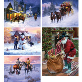 Set of 5: Jack Sorenson 300 Large Piece Jigsaw Puzzles