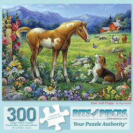 Foal and Puppy 300 Large Piece Jigsaw Puzzle