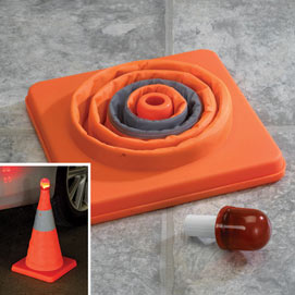 Pop-Up Flashing Safety Cone