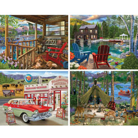 Bigelow Illustrations 4-in-1 MultiPack 300 Large Piece Puzzle Set