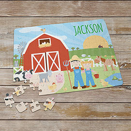 Personalized Kid's Puzzle - Farmland Fun