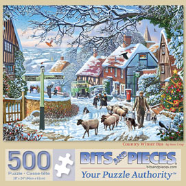 Country Winter Bus 500 Piece Jigsaw Puzzle