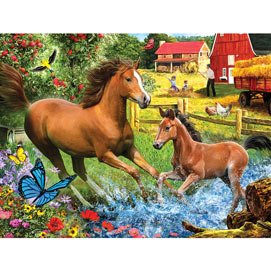 Horse Play 300 Large Piece Jigsaw Puzzle