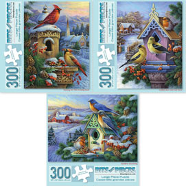 Preboxed Set of 3: Oleg Gavrilov 300 Large Piece Jigsaw Puzzles