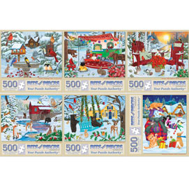 Set of 6: Kathy Bambeck 500 Piece Jigsaw Puzzles