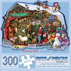 Christmas Barn 300 Large Piece Shaped Jigsaw Puzzle