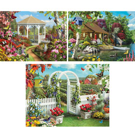 Set of 3: Nature's Serenity 300 Large Piece Jigsaw Puzzles